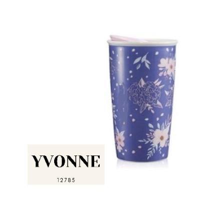 Starbucks China 2020 Cherry Blossom Blue Flower Ceramic Cup 12oz Mug - Yvonne12785