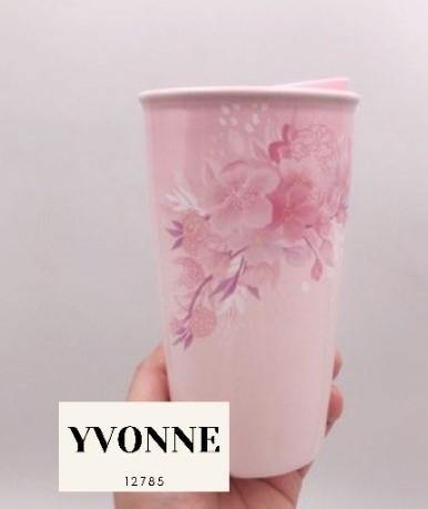 Starbucks China 2020 Cherry Blossom Pink Ceramic Cup 12oz Mug - Yvonne12785