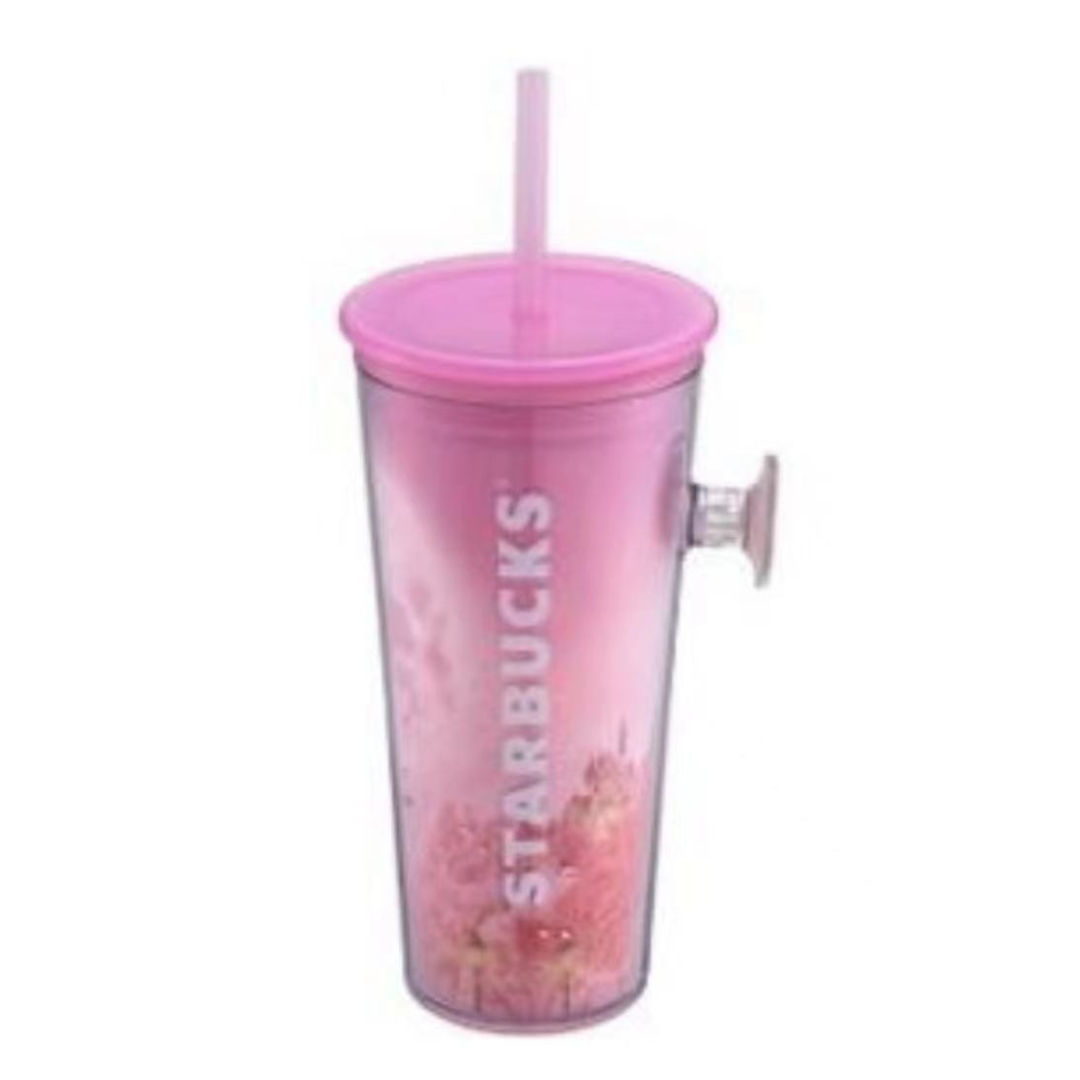 PRE ORDER 2023 Starbucks Taiwan Pink Finger Buckle 16oz Plastic Straw Cup Pop Socket Tumbler