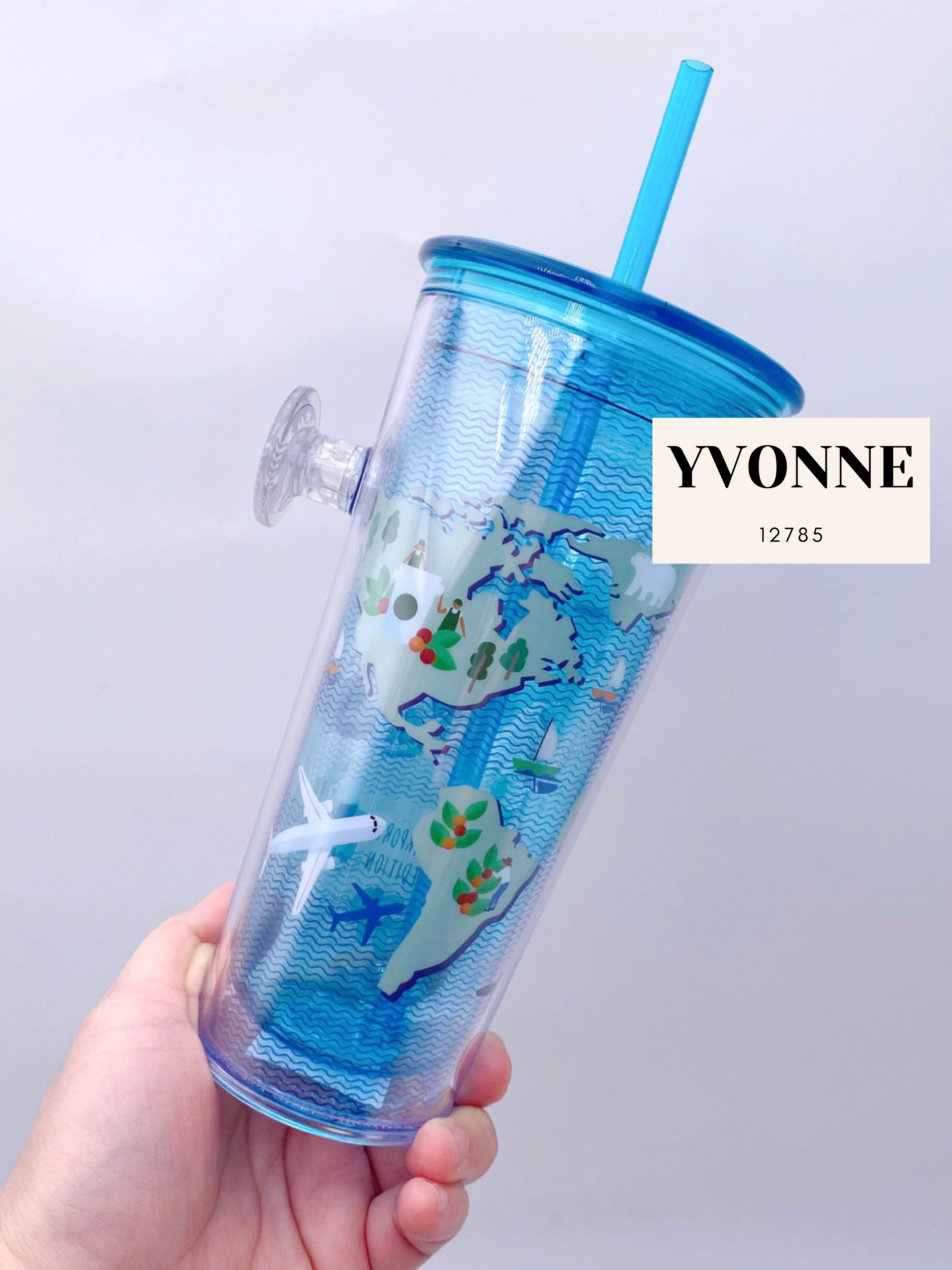 Starbucks Whale Classic Sea Straw Cup Glass Tumbler Cold Cup 