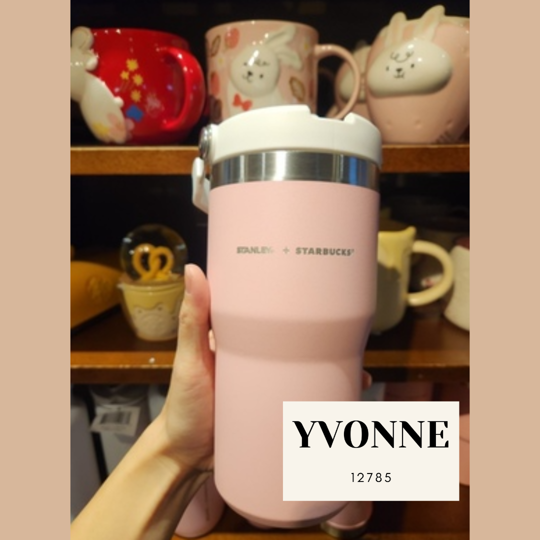 PRE ORDER 2023 Starbucks X Stanley Taiwan Valentine's Day Pink Baby Powder 20oz Cup