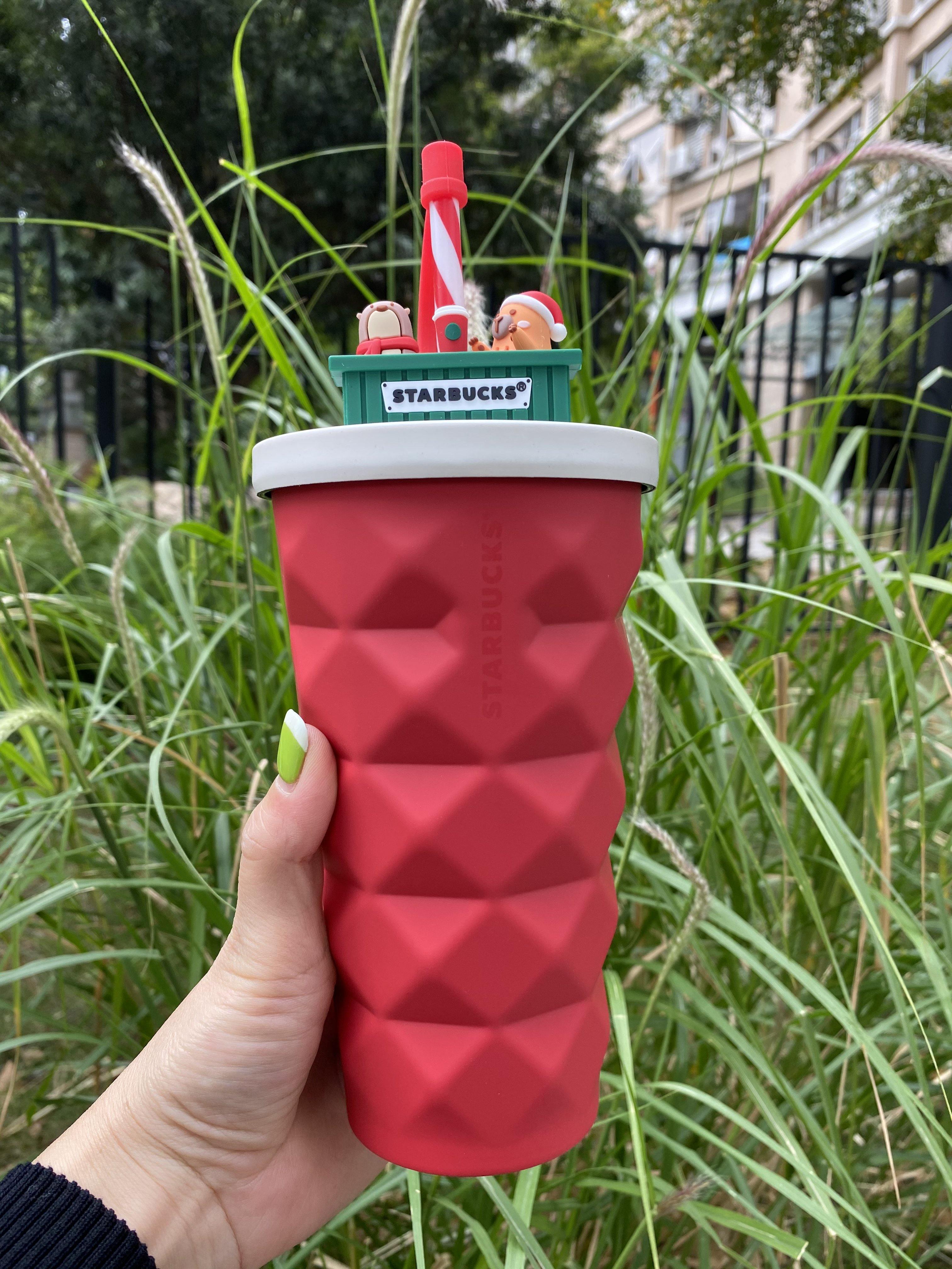 Starbucks 2020 China Christmas Special Red Pineapple 16oz Stainless Steel Straw - Yvonne12785