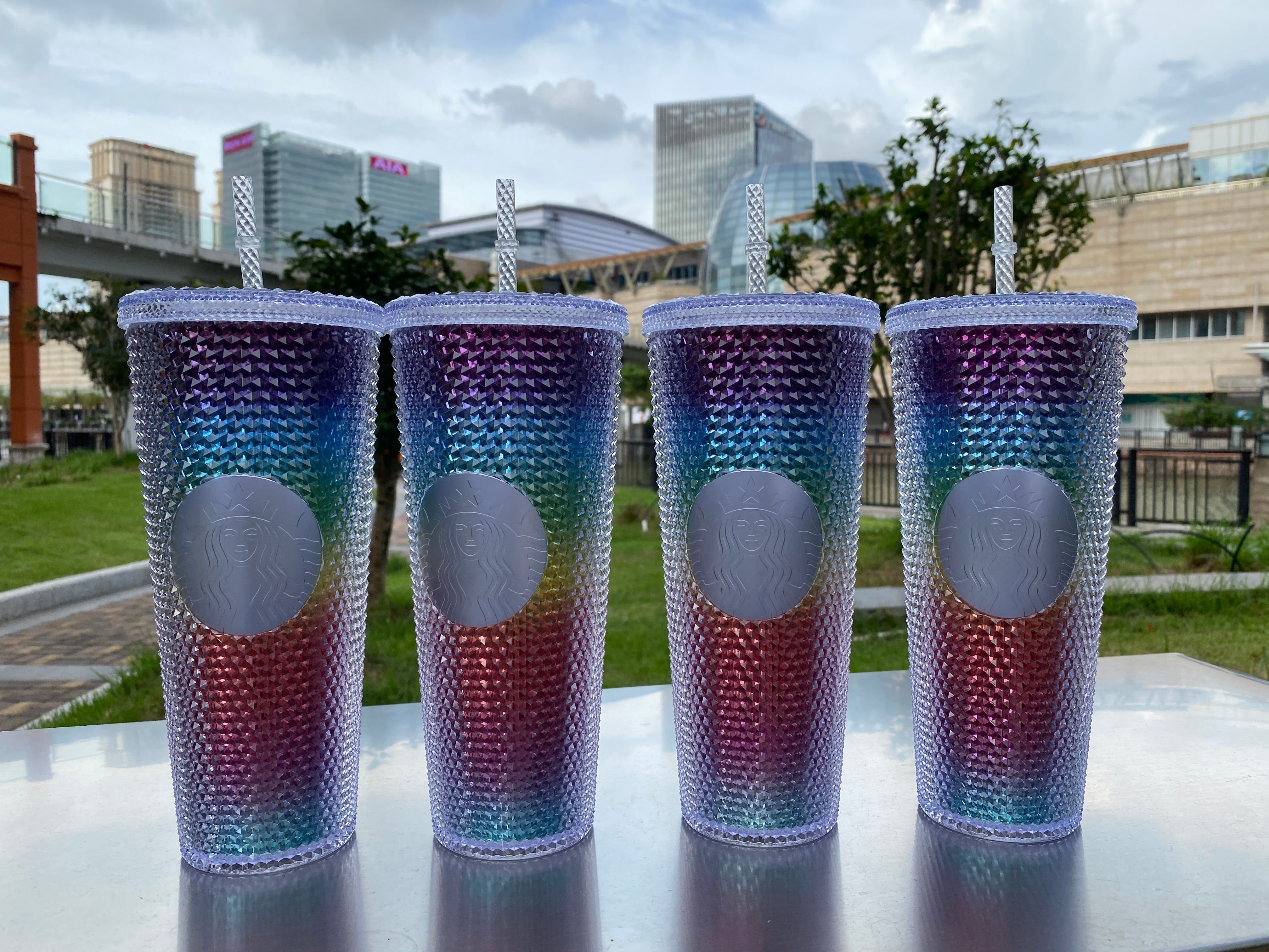 STARBUCKS popular RAINBOW STUDDED