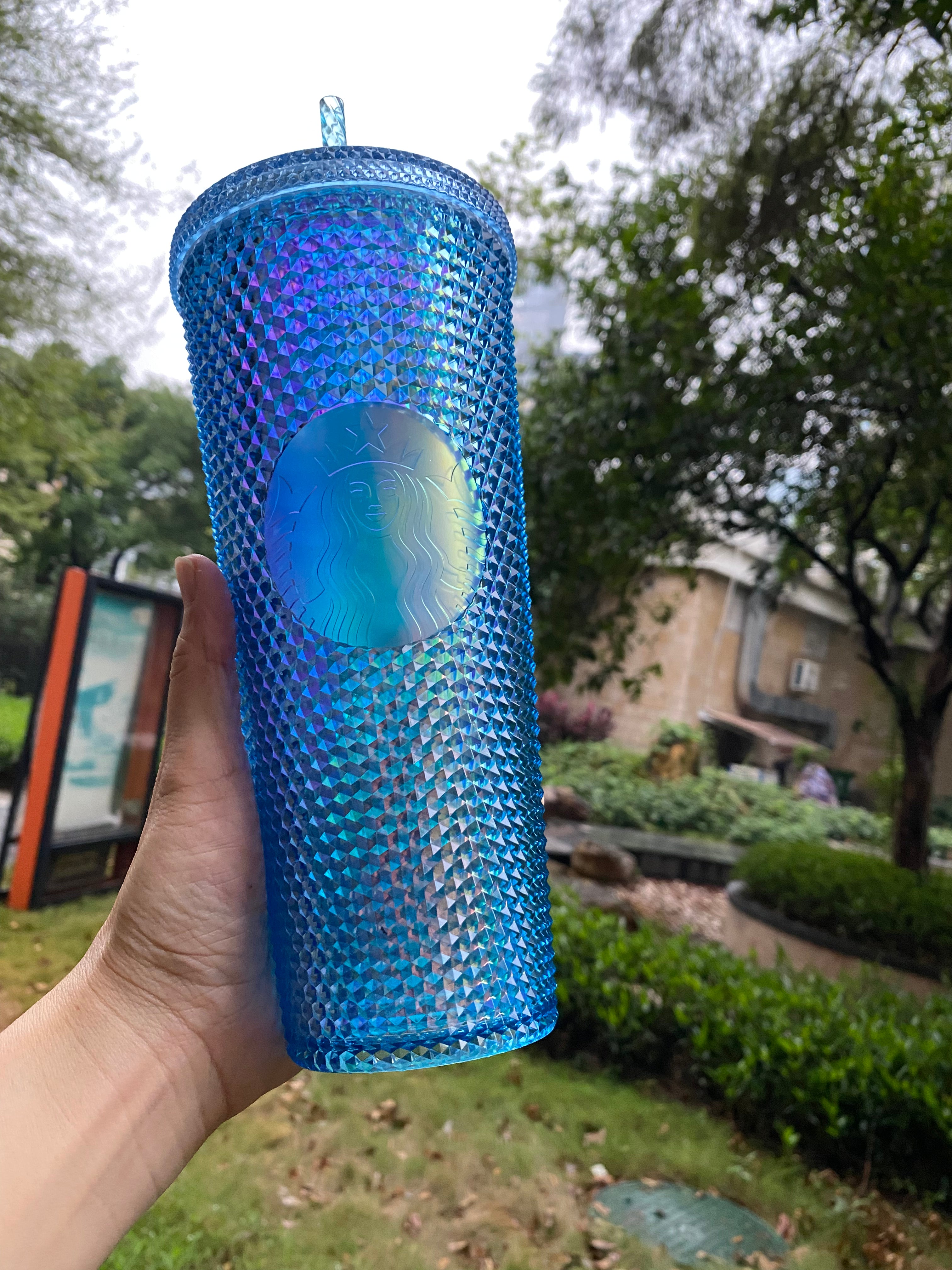 Rare 2022 Starbucks Thailand Blue 24oz Studded Tumbler