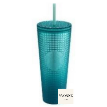 PRE ORDER 2023 Starbucks Taiwan Blue Gradient Grid 24oz Straw Tumbler