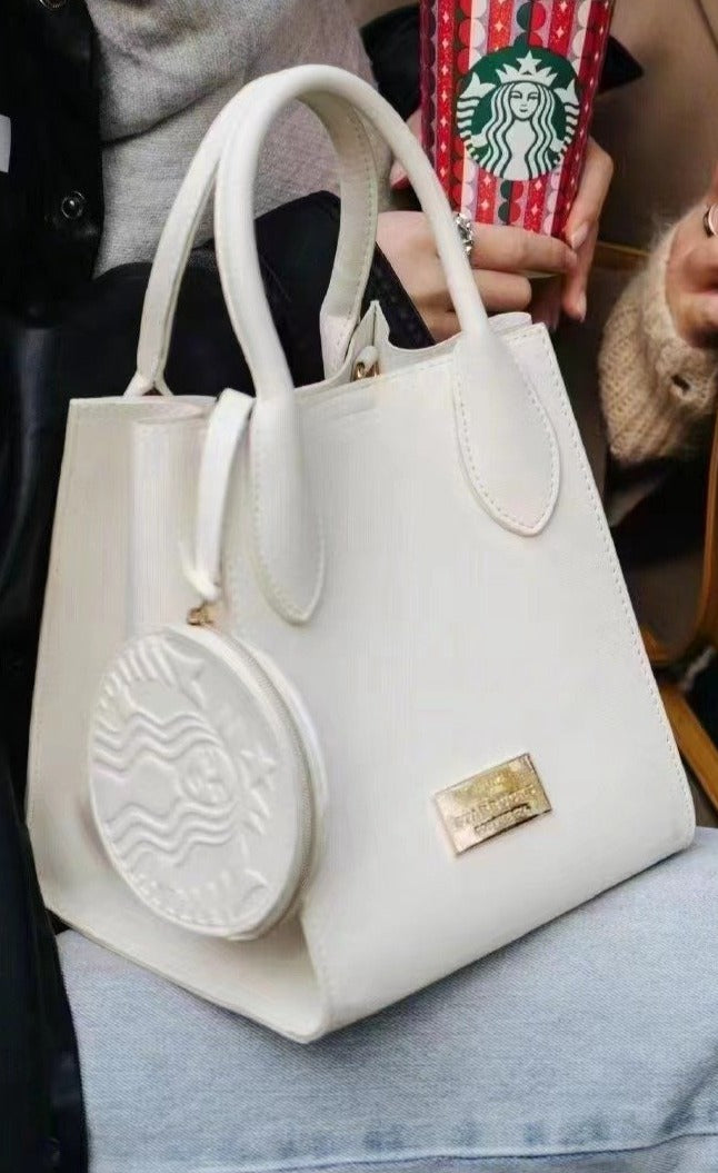 Starbucks 2021 White Goddess Ornaments Tote Shoulder Bag