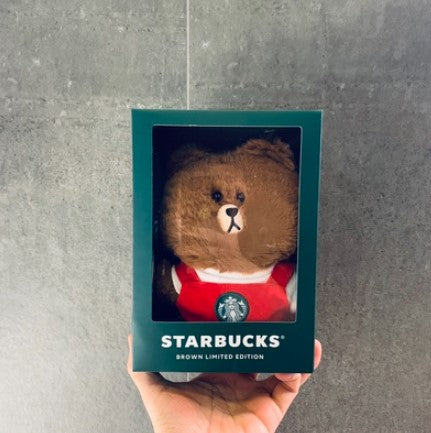 Starbucks 2021 Taiwan Red Apron Plush Bear