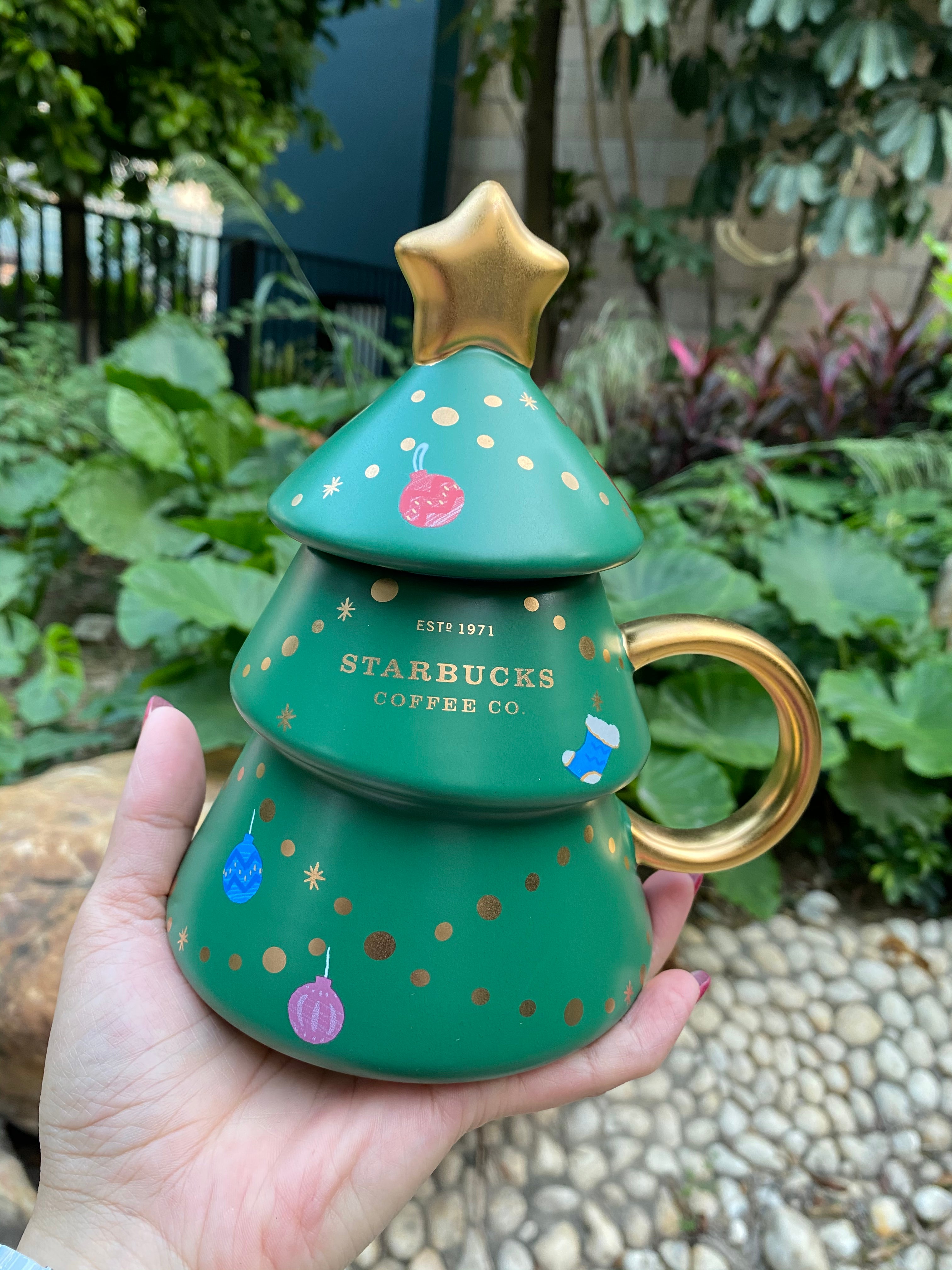 Starbucks Christmas Holiday Mug, 14 Oz Blue Metallic Ceramic NEW