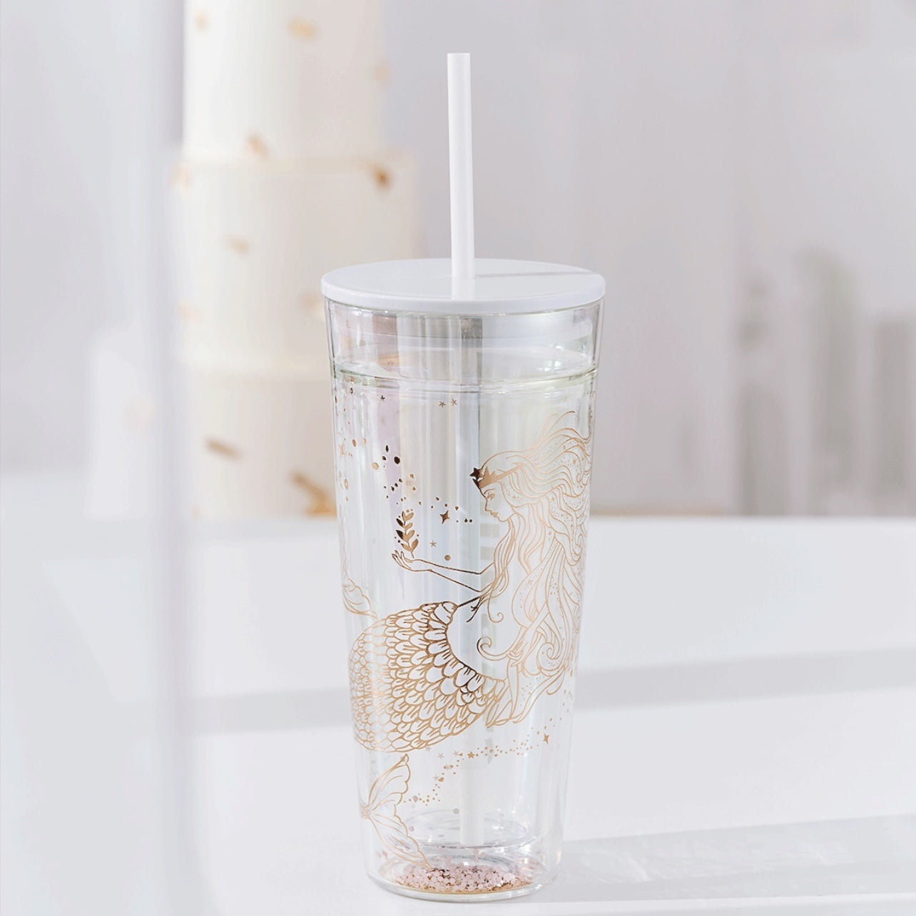 Starbucks 2021 China 50th Anniversary 20oz Double Wall Glass Straw Tumbler