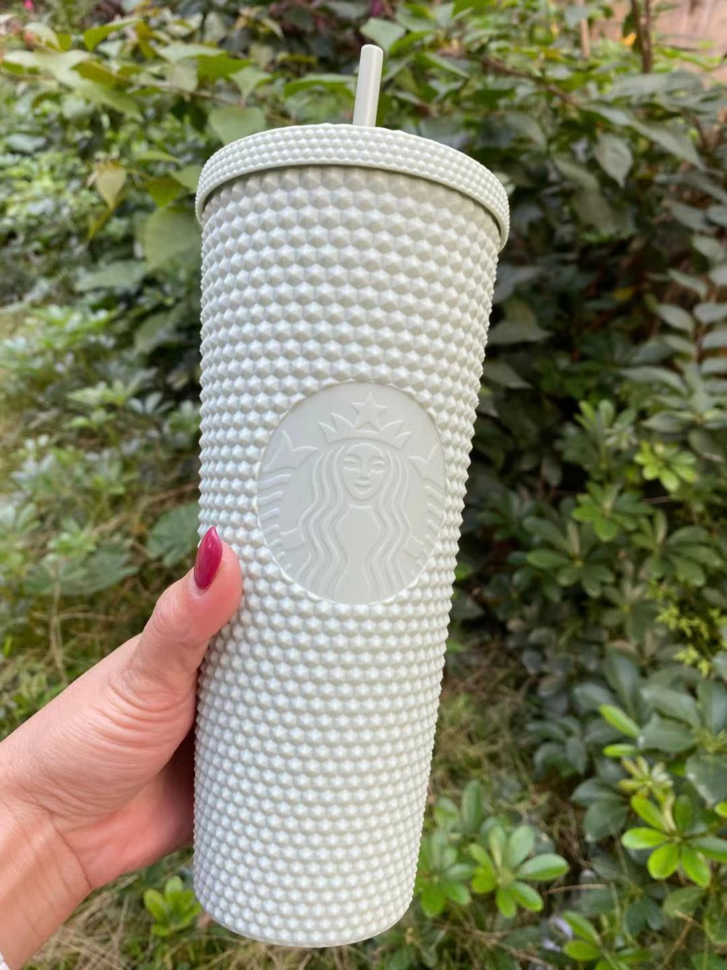 Starbucks 2021 China Mint Goddess Logo 16oz Glass Straw Tumbler