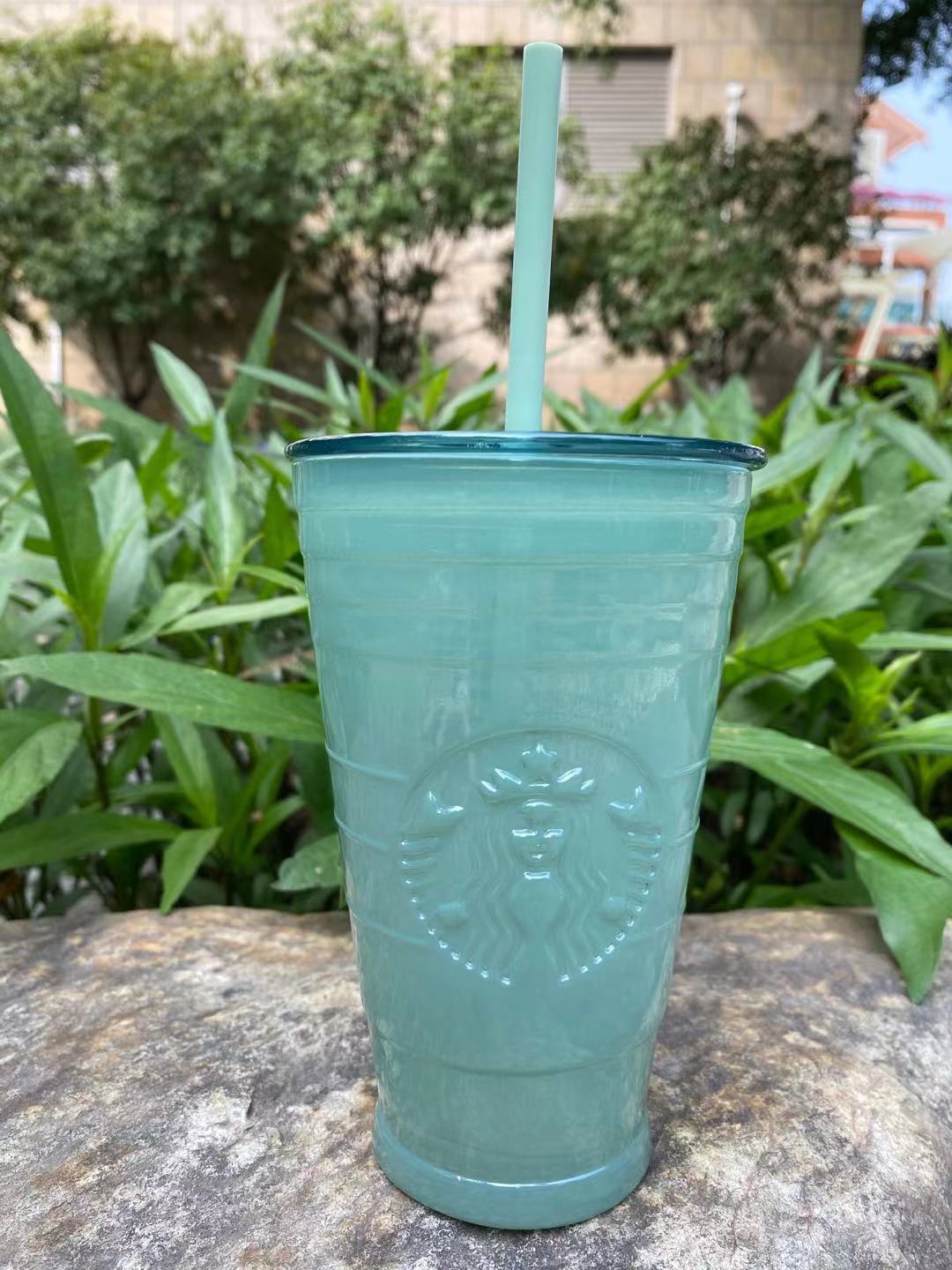 Starbucks New 2021 Mint Green Recycled Glass Tumbler Cold Cup
