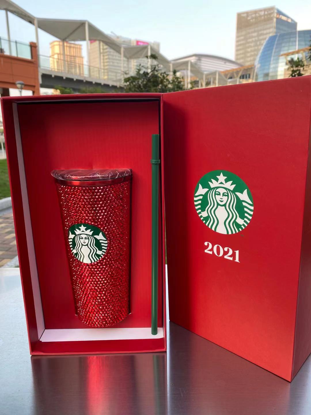 PRE ORDER 2021 Taiwan Limited Edition Christmas Red 16oz Bling Tumbler