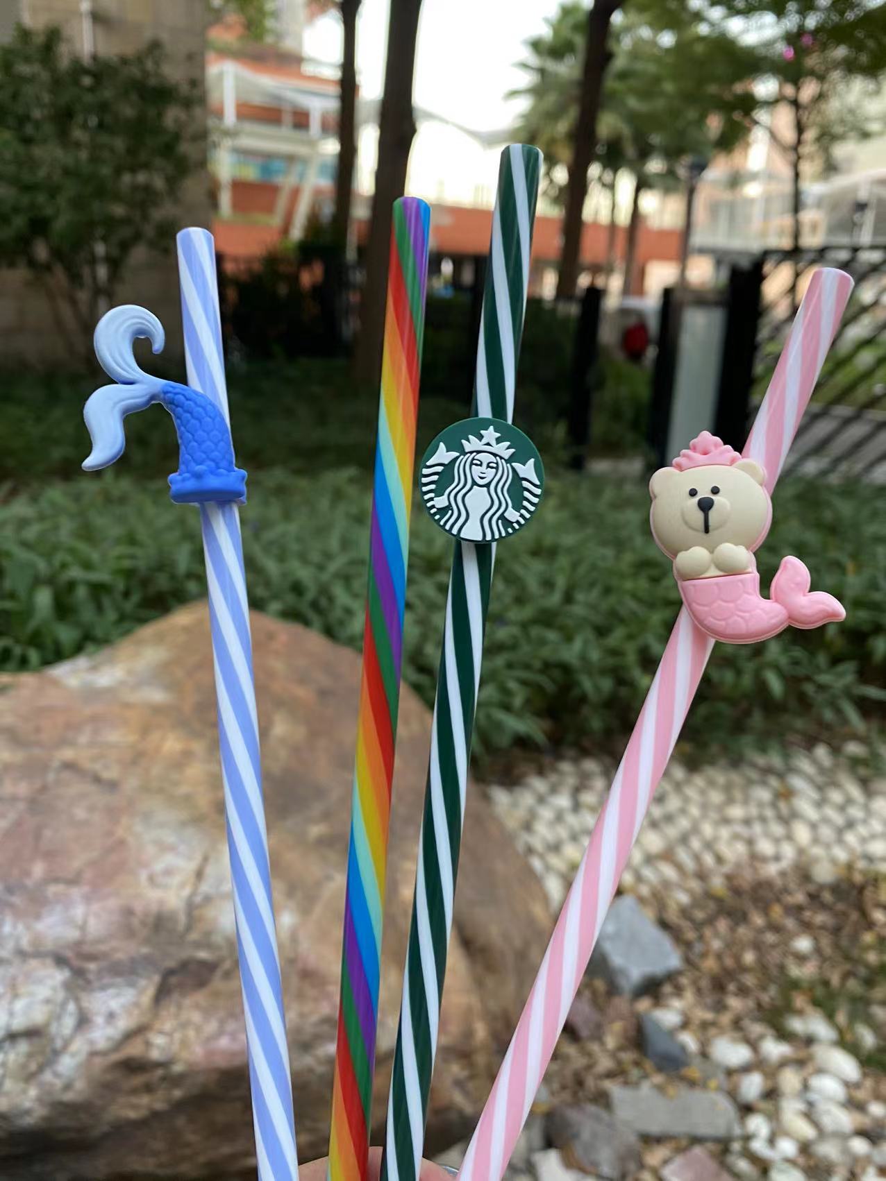 Bunny Bear and Alpaca Straw Toppers set of 3 for Tumbler, Straw Cup –  Starbucks Accessories – Ann Ann Starbucks