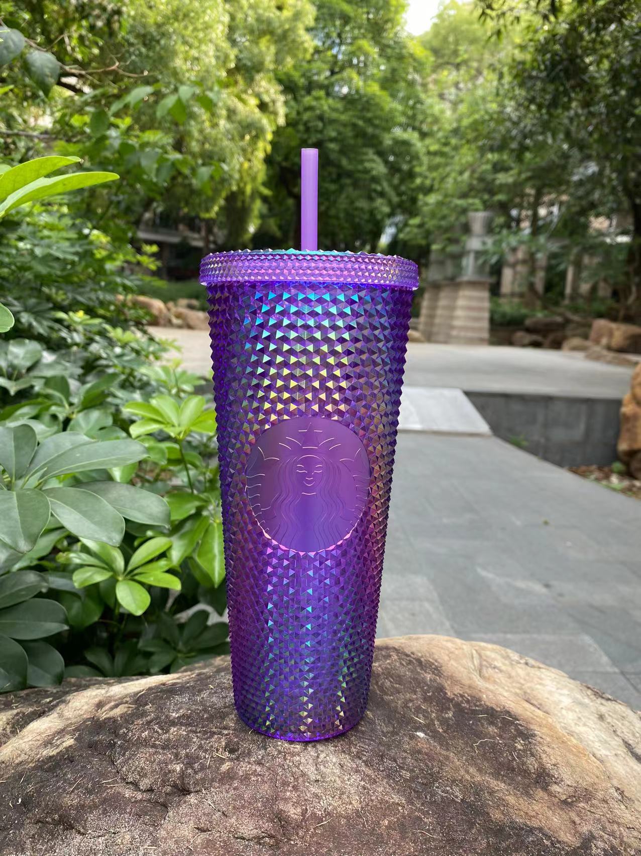 PRE ORDER 2022 Starbucks Taiwan Purple Bling Studded 24oz Cup