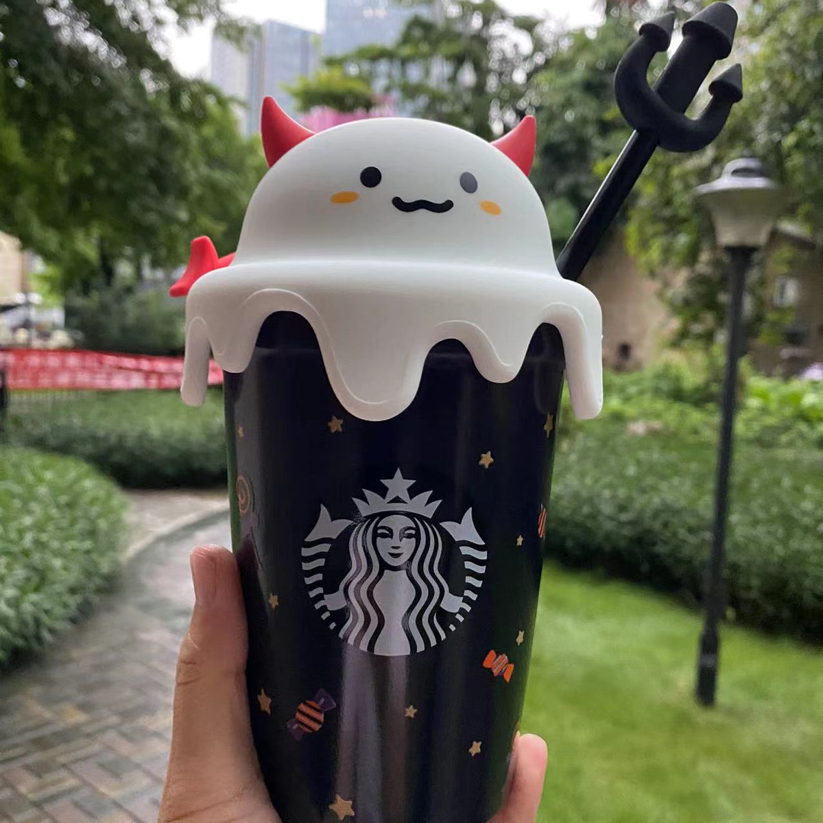 Starbucks 444ml/15oz Pumpkin Ghost Glass Straw Cup – Ann Ann Starbucks