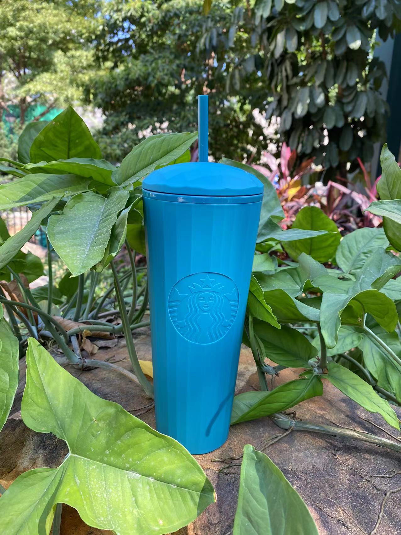 China 2022 Blue Dome Straw Cup 24oz Tumbler