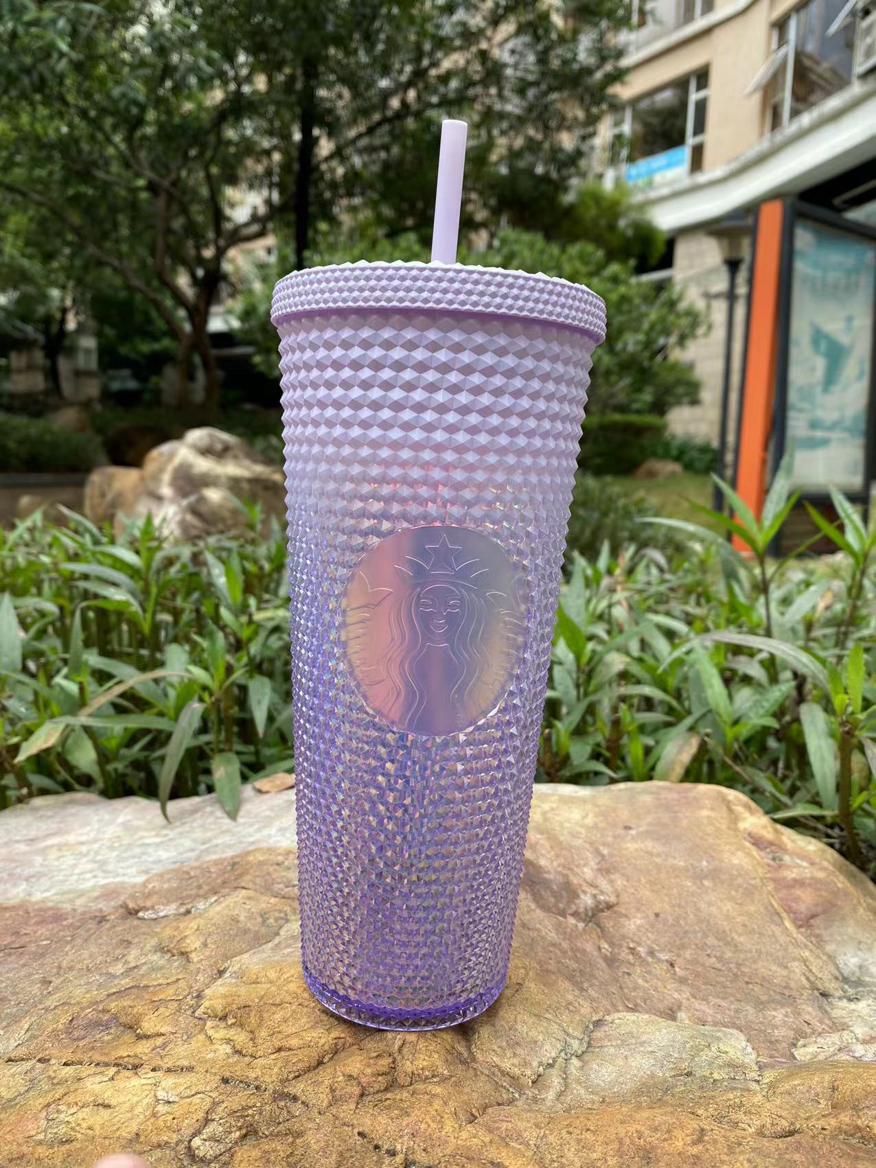 2022 Starbucks Tiger Gradient Glass Straw Cup Stopper Water Cup Tumbler Mugs  Hot