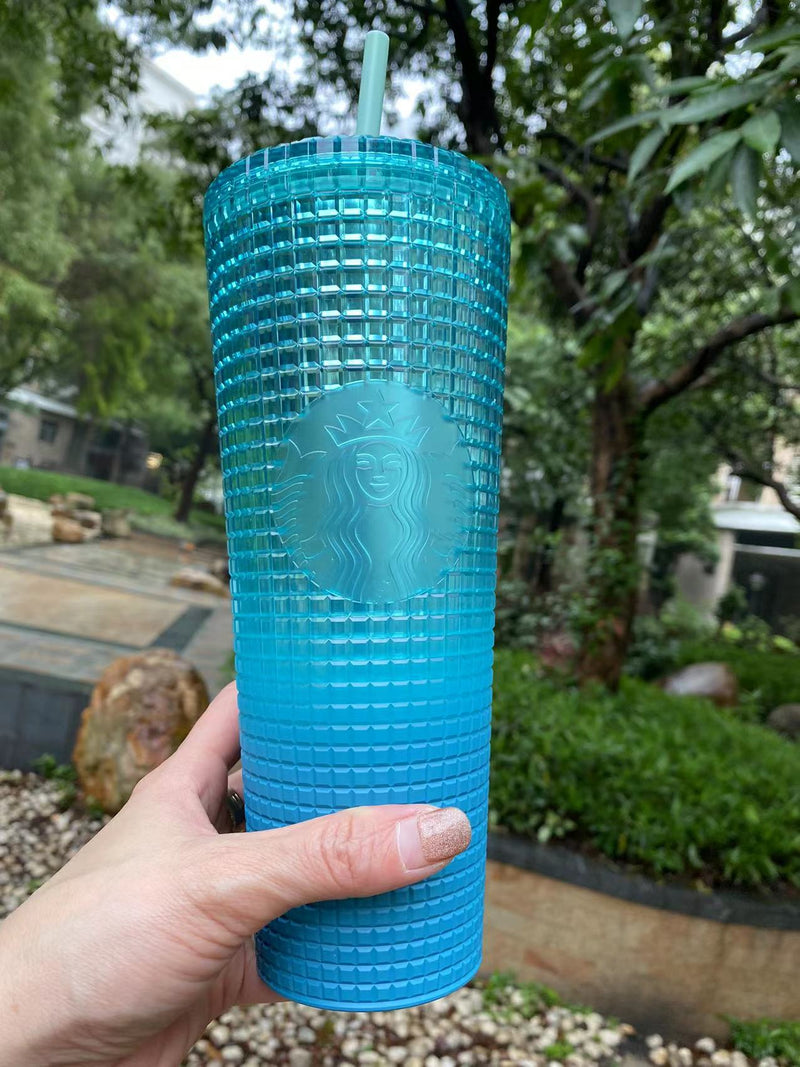 New Starbucks 2023 Light Blue Gradient Studded 24oz Tumbler – The Rue Life