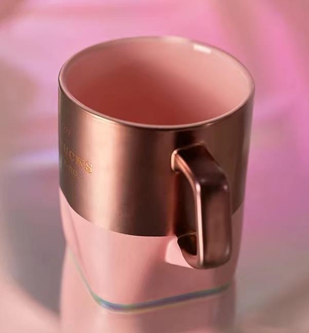 Starbucks China 2021 Pink Grey 12oz Ceramic Mug Coffee Cup