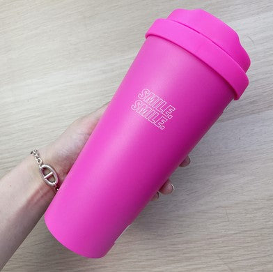 Lock&Lock Hot Pink Stainless Steel 18.5oz Tumbler Cup