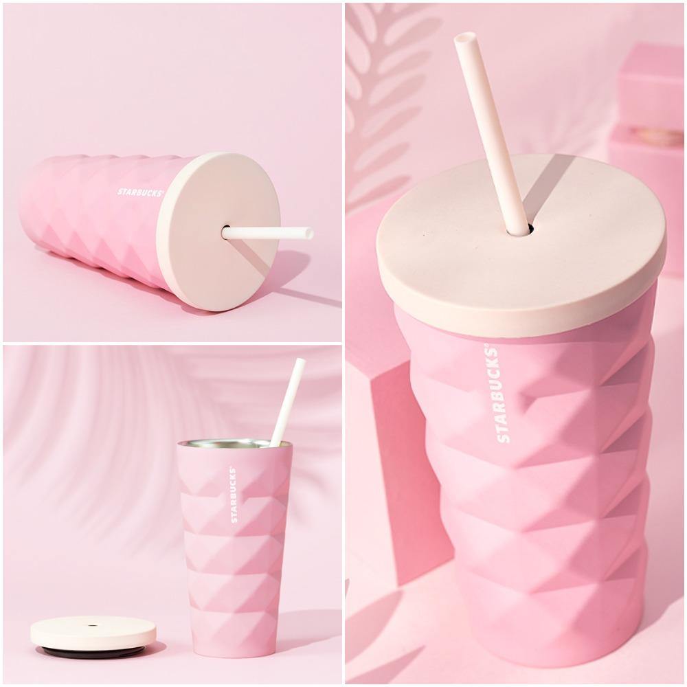 Starbucks 2020 China Summer Pink Pineapple 16oz Stainless Steel Straw Tumbler - Yvonne12785