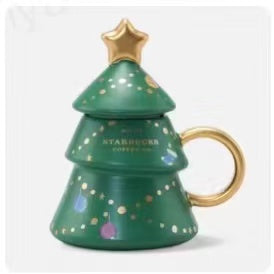 Starbucks  2021 China Green Lantern Christmas Tree Mug 14oz Cup