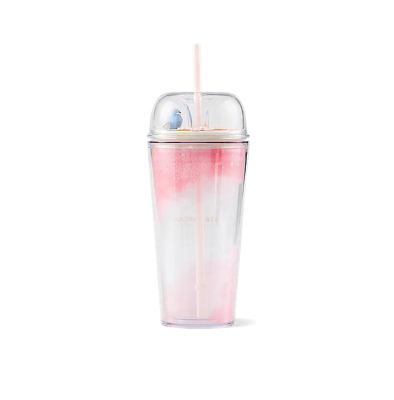 Sale Starbucks 2022 China Pink Sakura Blossom 16oz Plastic Straw Tumbler