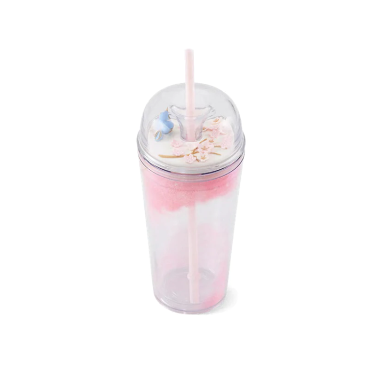 Sale Starbucks 2022 China Pink Sakura Blossom 16oz Plastic Straw Tumbler