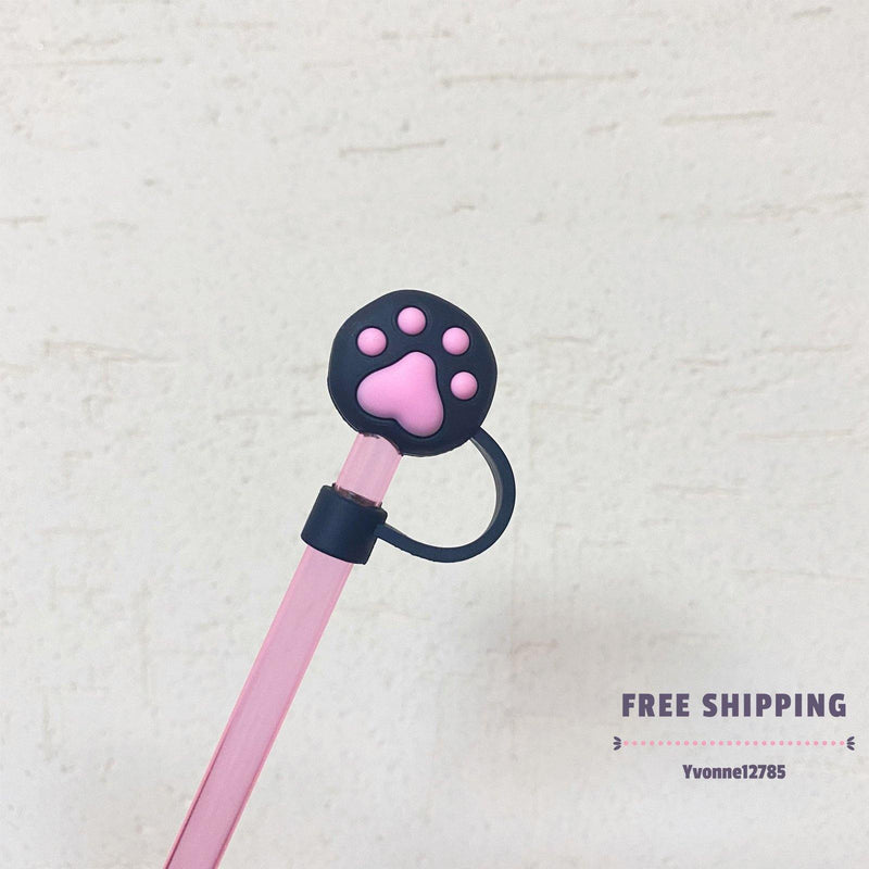 Universal Straw Topper - Cat Paw Black – Yvonne12785