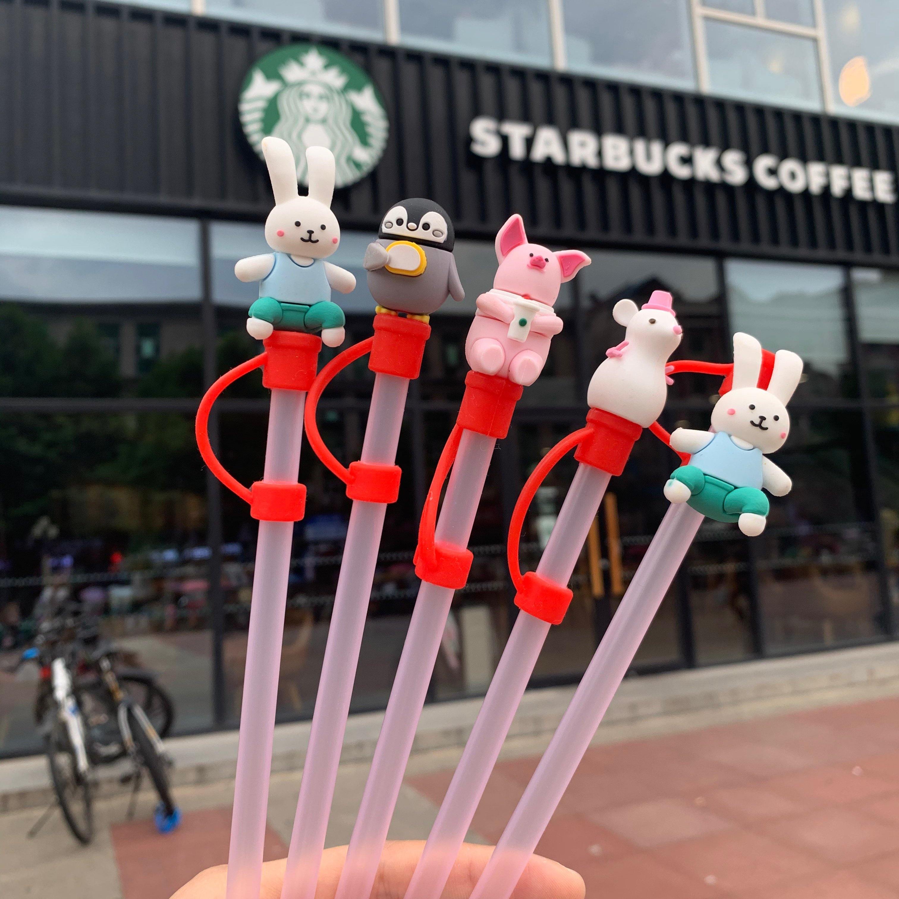 Bunny Bear and Alpaca Straw Toppers set of 3 for Tumbler, Straw Cup –  Starbucks Accessories – Ann Ann Starbucks